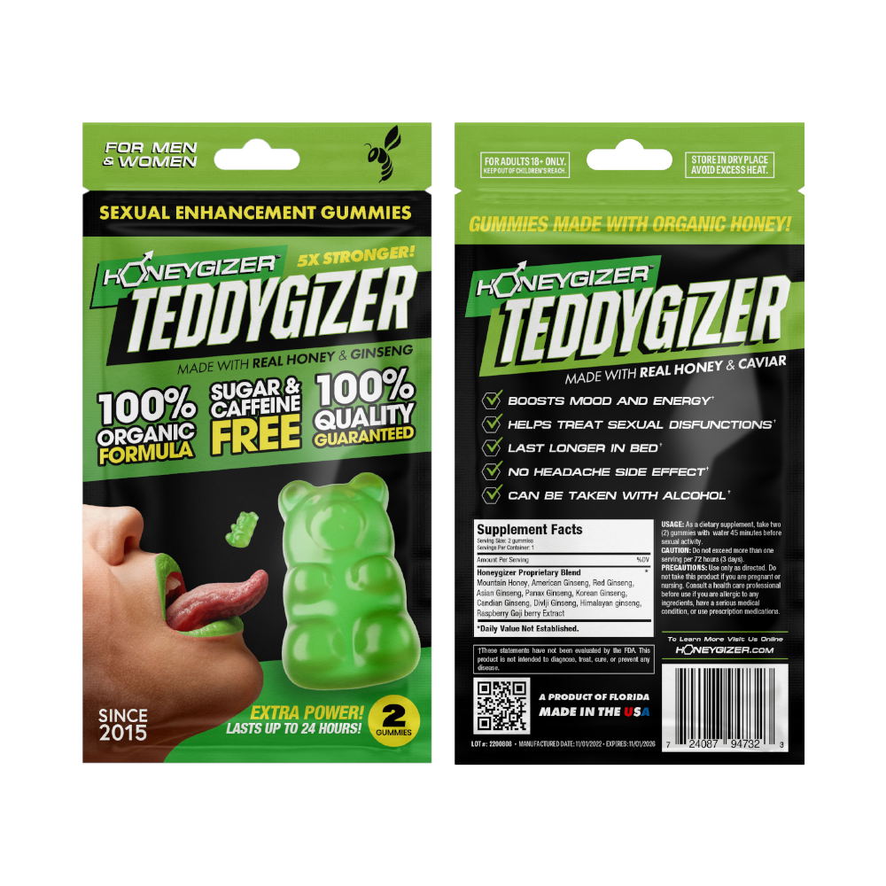HONEYGIZERGREEN HONEYGIZER TEDDYGIZER ENHANCEMENT GUMMIES - Image 1