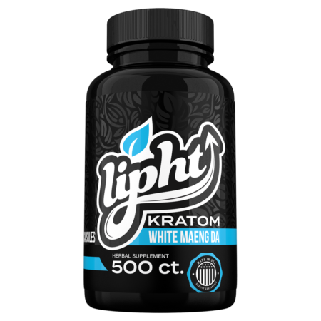 Lipht-Kratom-WHite-Maeng-Da-500-CT-Bottle-450x450-1 LIPHT KRATOM CAPSULES - WHITE MAENG DA - Image 1