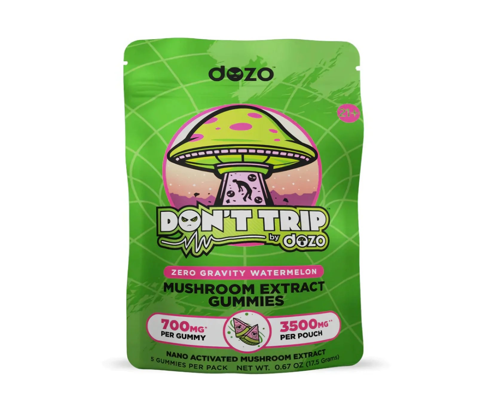 ZEROGRAVITYWATERMELON Don’t Trip BY DOZO Mushroom Gummies - Image 1