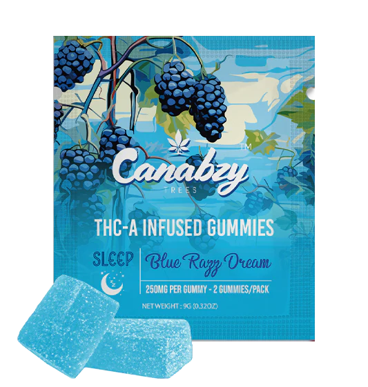 canabzybluerazzdream Canabzy THC-A/THC-P Infused Gummies 500mg 2ct - Image 1