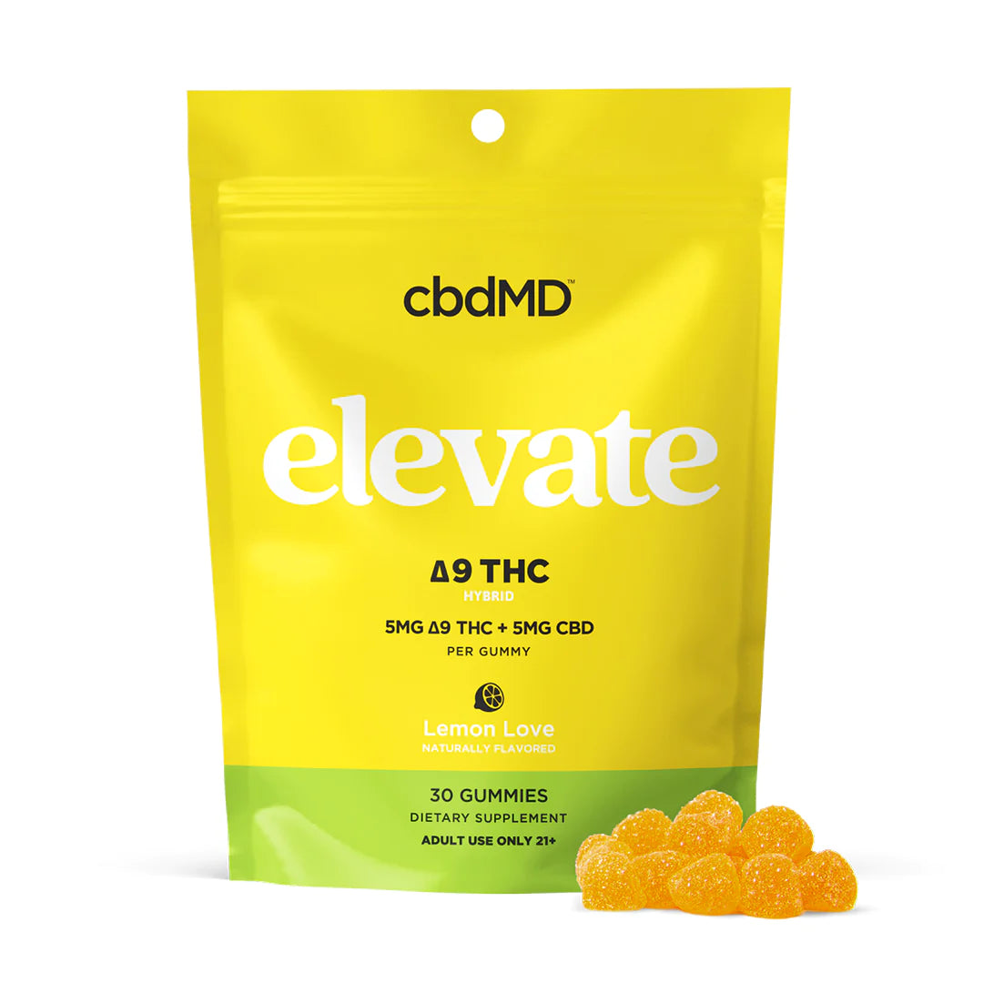cbdmddelta9gummieselevatehybrid CBDMD Delta 9 THC Elevate Gummies 30 PK - Image 1