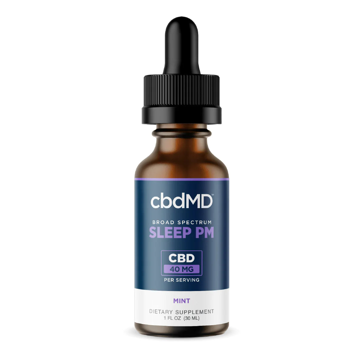 cbdpmoiltinc CbdMD Broad Spectrum CBD PM Oil Tincture 1500MG - Image 1