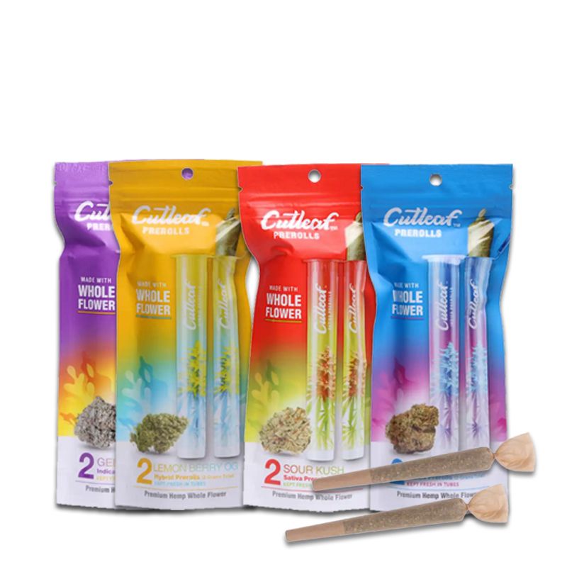 cutleafprerollsflower CUTLEAF PREMIUM WHOLE FLOWER HEMP PRE-ROLLS 2CT - Image 1