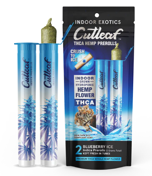 cutleafthc-aicedprerollvapesatl Cutleaf THC-A Crush Ice Pre Rolls 2G - Image 1